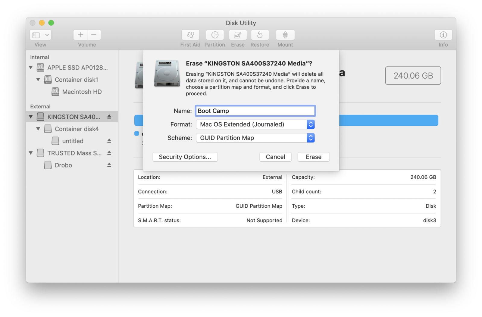 format mac disk with disk utility